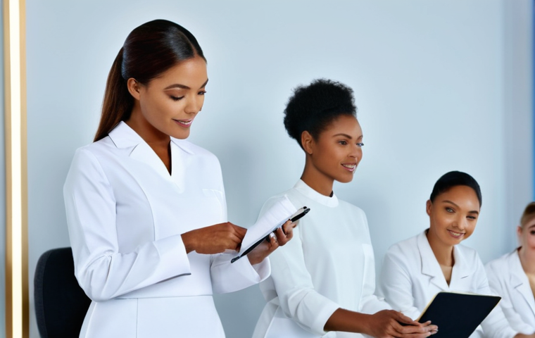 뷰티컨설턴트 협력업체 관리법 - **Prompt 2: Data-Driven Partnership Management**
Two professionals, one male and one female, bot... 뷰티컨설턴트 협력업체 관리법 - **Prompt 2: Data-Driven Partnership Management**
Two professionals, one male and one female, bot...