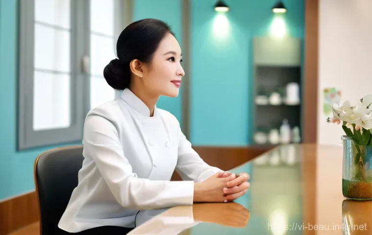 뷰티컨설턴트 고객 피드백 반영법 - **Prompt 1: Empathetic Beauty Consultant Listening to a Client**
    A bright and clean image of a m...
