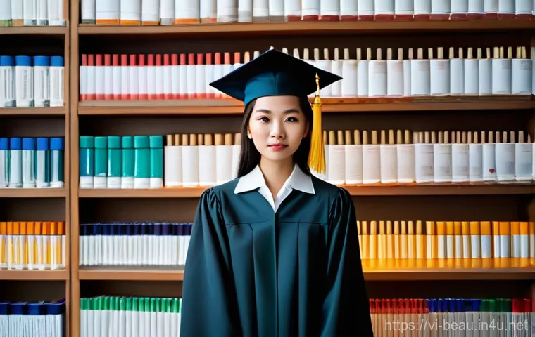 뷰티컨설턴트 학위와 자격의 차이 - **Prompt 1: The Career Crossroads**
"A thoughtful young Vietnamese woman, in her early twenties,...