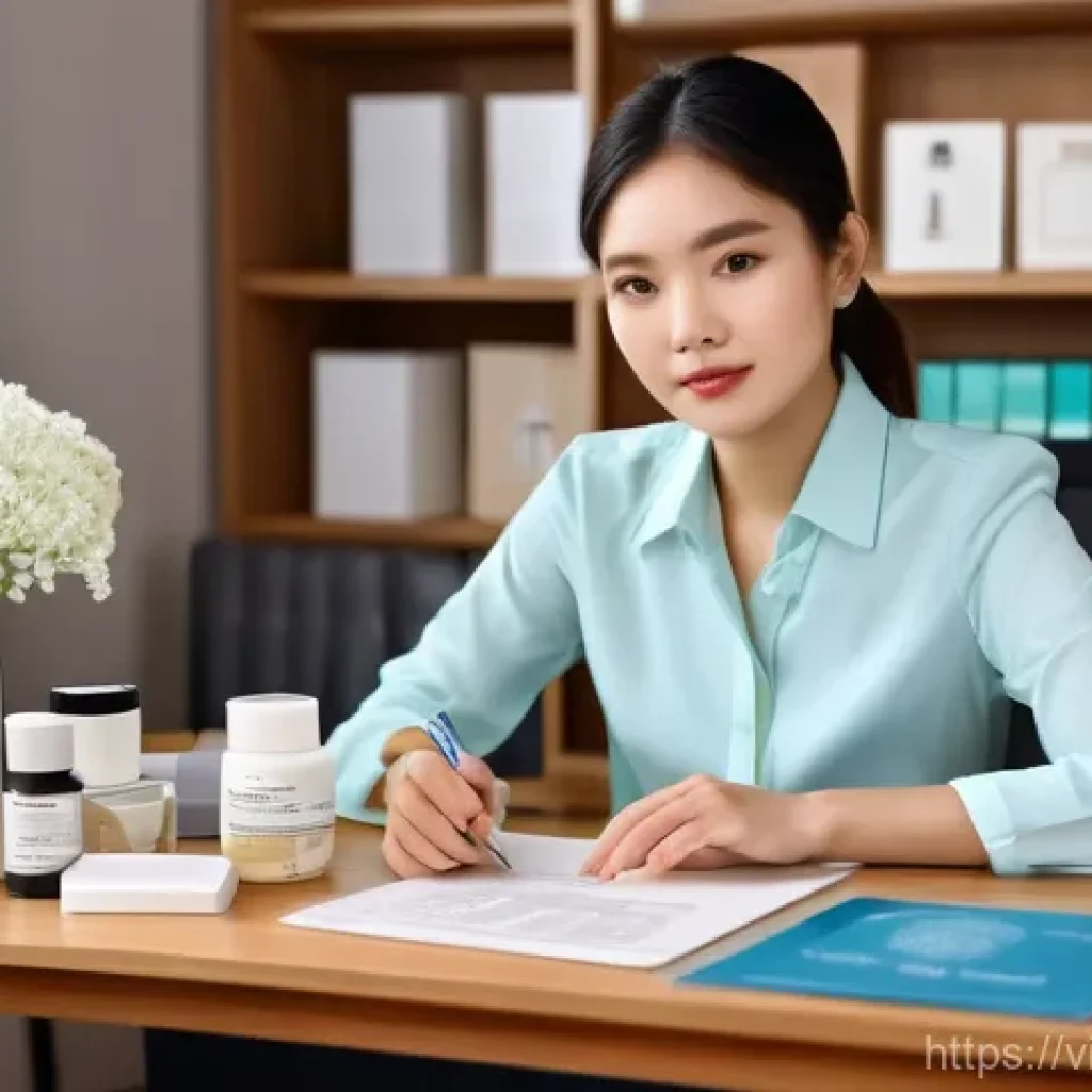 뷰티컨설턴트 자격증 합격 비결 - **Prompt 1: Dedicated Study of Beauty Foundations**
"A young, ambitious Vietnamese woman, in her...
