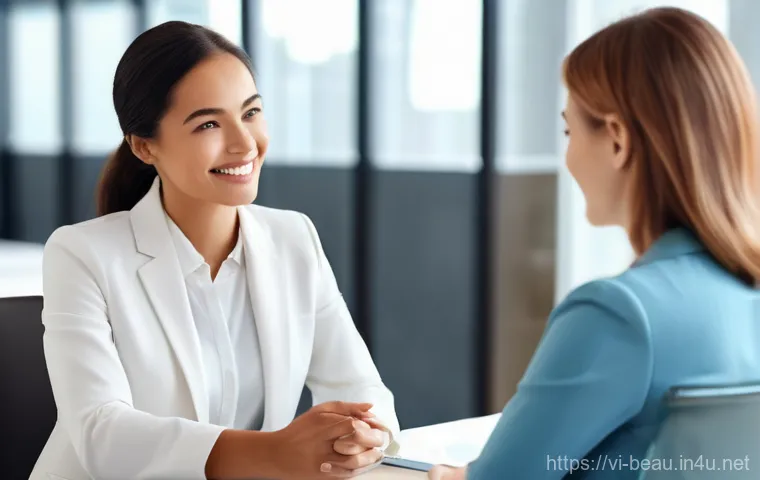 뷰티컨설턴트 직업적 강점 개발 - "A highly professional female skincare consultant, embodying a 'mini dermatologist,' is meticulously... 뷰티컨설턴트 직업적 강점 개발 - "A highly professional female skincare consultant, embodying a 'mini dermatologist,' is meticulously...